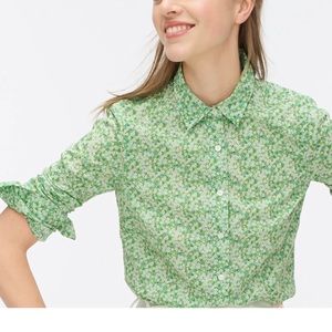 J.Crew Sz 14 Liberty Fabric Floral Buttondown EUC